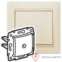 Розетка телевизионная оконечная TV СП Valena 10дБ механизм сл. кость (DIY-упак.) IEK 695617