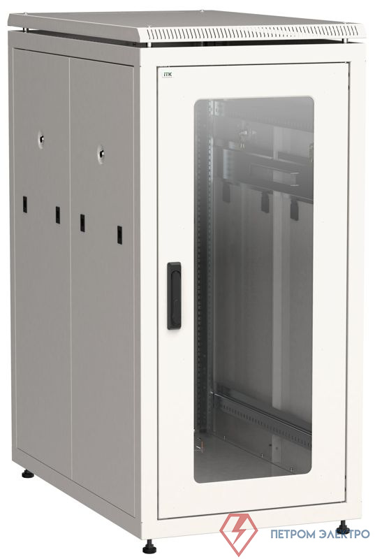Шкаф сетевой LINEA N 24U 800х1000мм стеклян. передн. дверь; задн. перфорир. сер. ITK LN35-24U81-GP