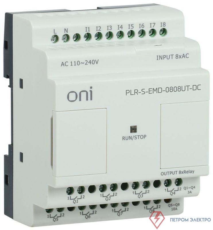 Реле логическое PLR-S. Расширение 8DI/8DO (T) 24В DC ONI PLR-S-EMD-0808UT-DC
