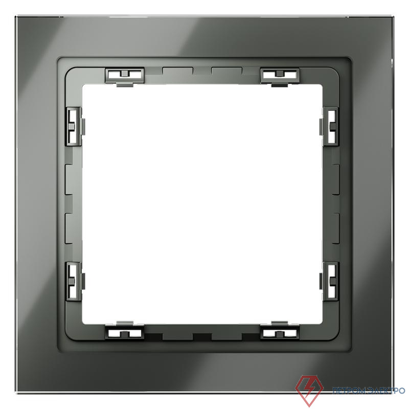 Рамка 1-м. S70 стеклян. титан Voltum VLS110106