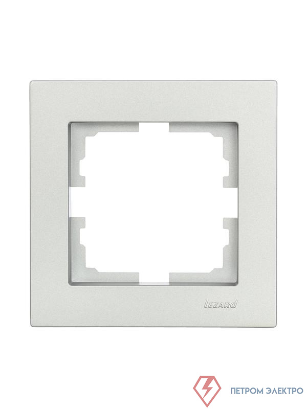 Рамка 1-м VESNA горизонт. платина LEZARD 742-3500-146