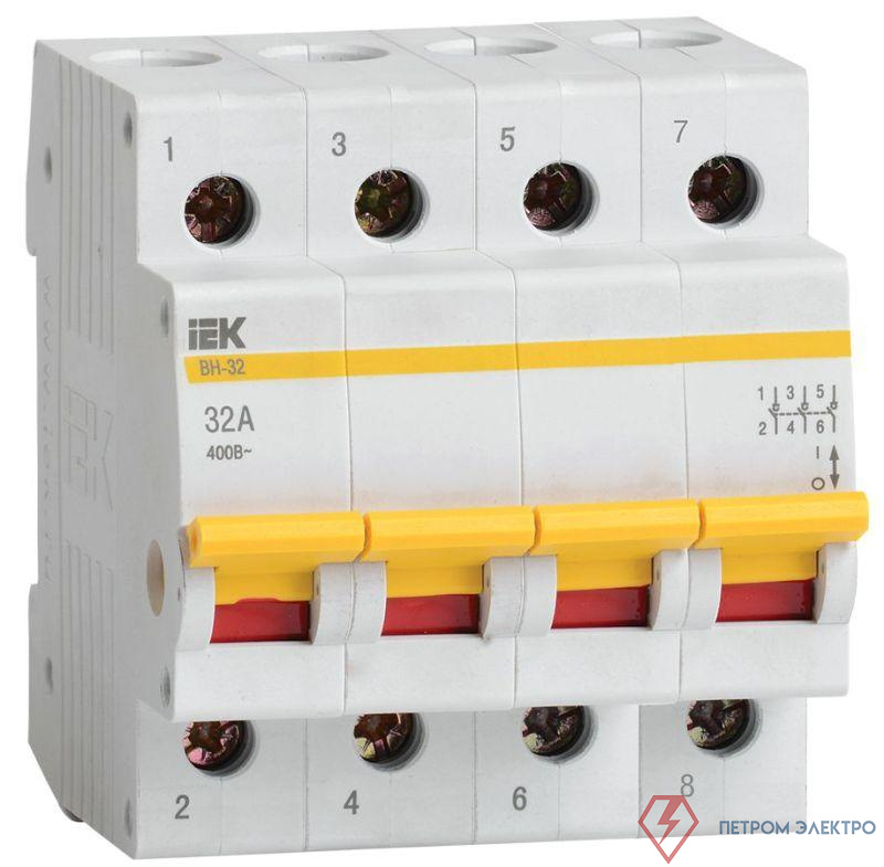 Выключатель нагрузки (мини-рубильник) 4п 32А ВН-32 KARAT IEK MNV10-4-032