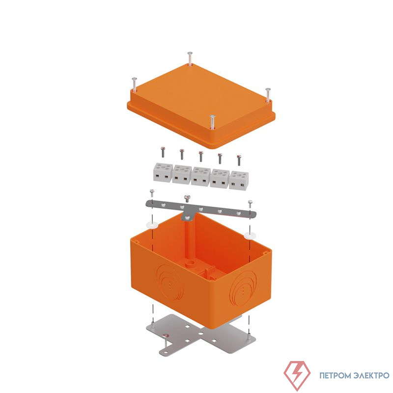 Коробка огнестойкая ОП 40-0351-FR1.5-10 E15-E120 150х110х90 RAL2004 Промрукав 40-0351-FR1.5-10