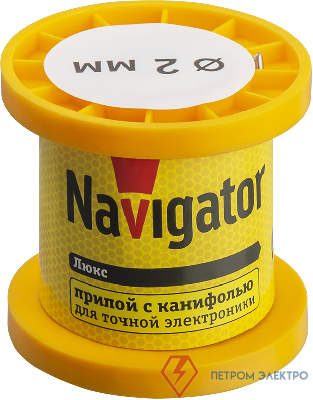 Припой 93 078 NEM-Pos02-61K-2-K50 (ПОС-61; катушка; 2мм; 50 г) Navigator 93078