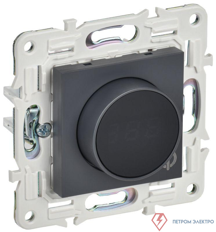 Термостат электронный SKANDY SK-T01T с индикацией титан IEK SK-RT11-K48