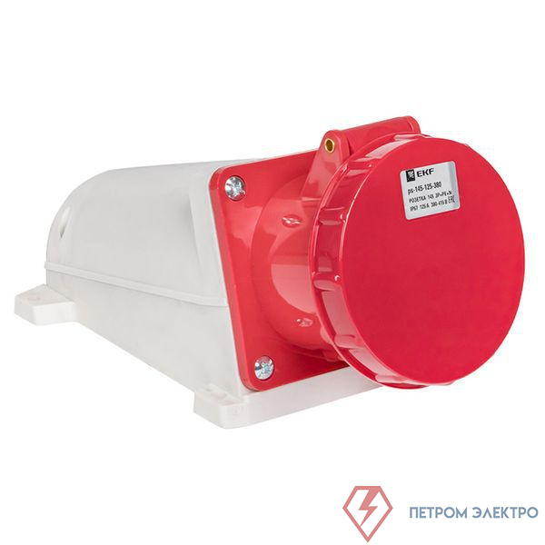 Розетка стационарная наружная 145 3P+PE+N 125А 380В IP67 EKF ps-145-125-380