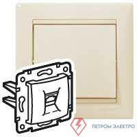 Розетка телефонная 2-м СП Valena RJ11 механизм сл. кость (DIY-упак.) IEK 696742