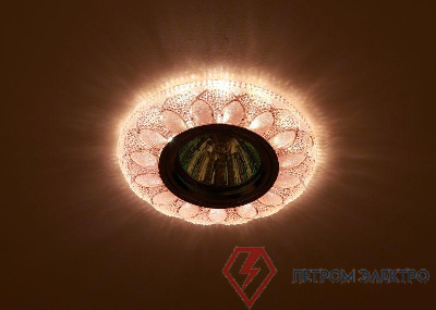 Светильник DK LD5 PK/WH декор cо светодиодной подсветкой MR16 роз. ЭРА Б0028089