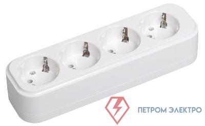 Колодка удлинителя 4-м К04 2P+PE 16А/250В CLASSIC IEK KYP11-16-04-00-Z