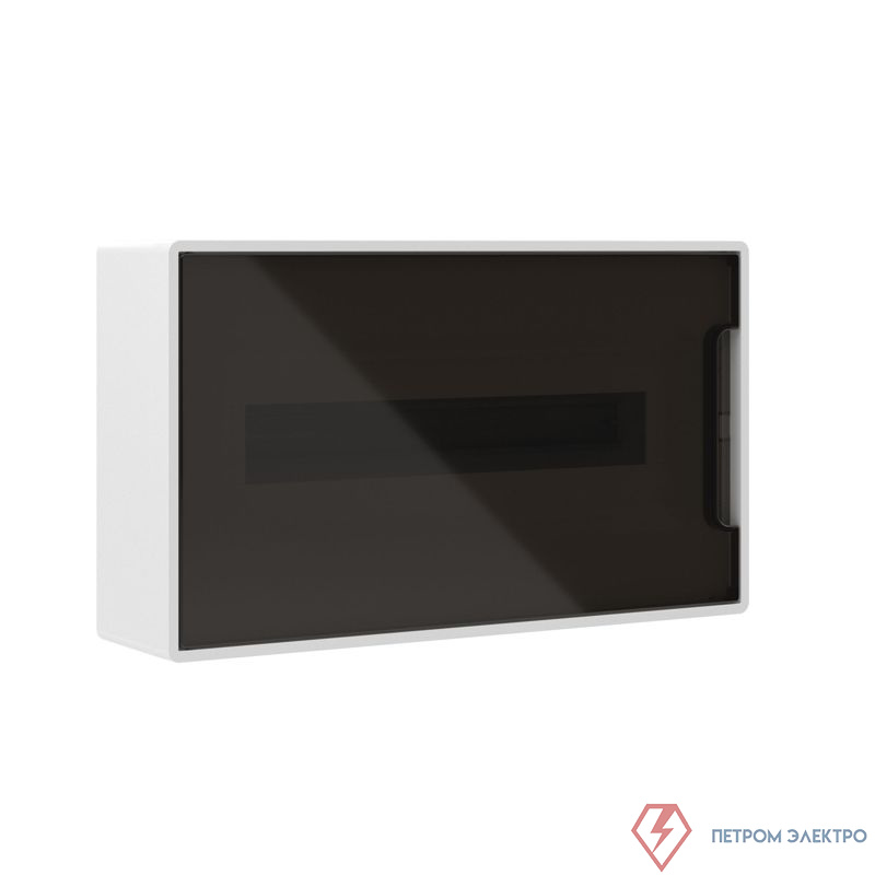 Щиток настенный 18мод. IP41 с тонированной дверцей с 2 шинами PEN на 8+10 отверст. бел. DKC F18W1WD