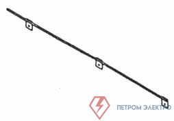 Проводник заземляющий ЗП-6 L1000 покрытие черн. лак АЭМЗ 00000340