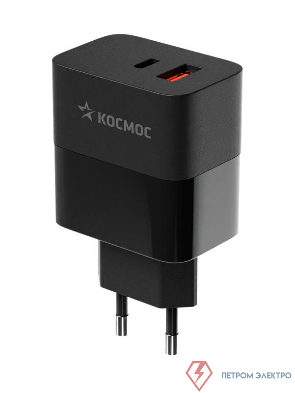 Устройство зарядное сетевое для смартфона USB TYPE-C 30ВТ КОСМОС KHCH30WUSBTC