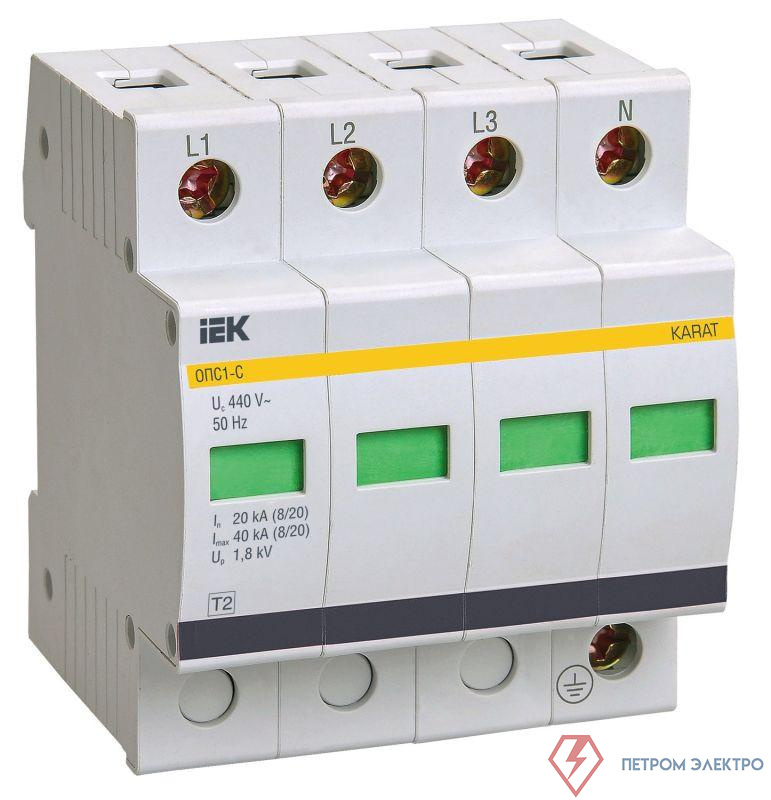 Ограничитель перенапряжения ОПС1-C 4P KARAT IEK MOP20-4-C