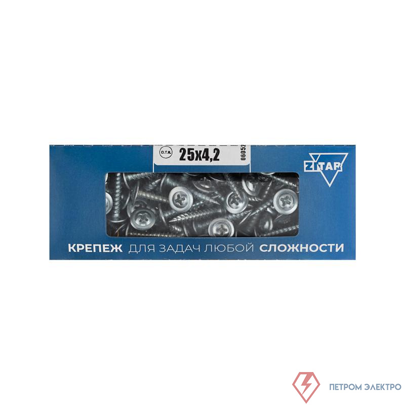 Саморез для тонкого метал. листа 4.2х25 (коробка) (уп.200шт) Tech-Krep PRO/Zitar 102141