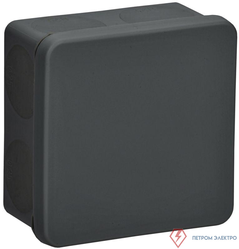 Коробка распаячная ОП КМ42455 100х100х50мм IP67 8 вводов черн. IEK UKO21-100-100-050-K02-66