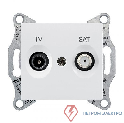 Механизм розетки TV-SAT 1-м СП Sedna проходная бел. SchE SDN3401921