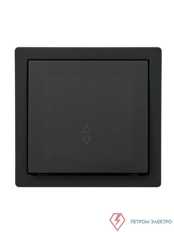 Выключатель проходной 1-кл. ОП LETO черн. бархат LEZARD 752-4200-105