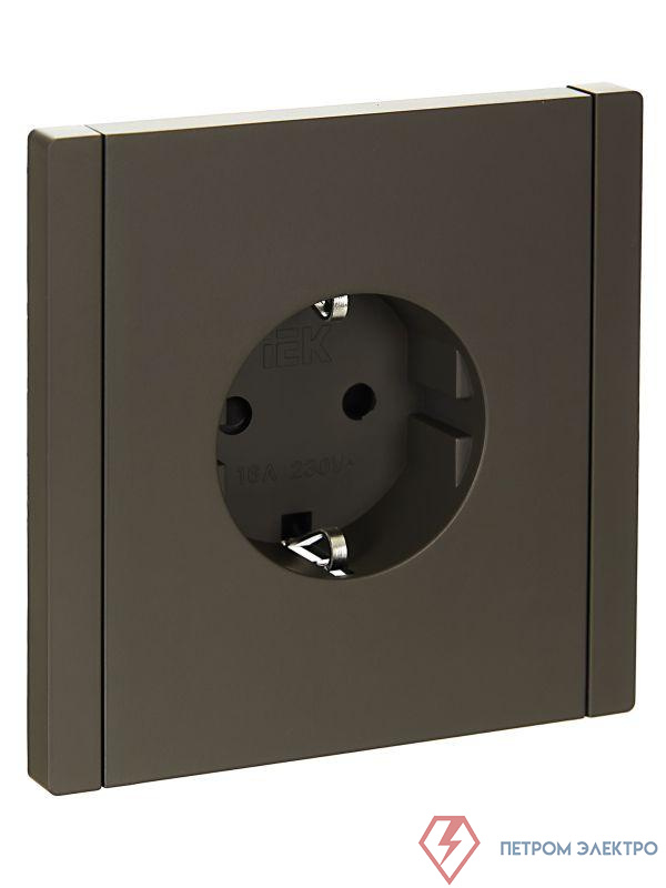 Розетка СП FORTE&PIANO FP315 16А с заземл. защ. шторки винт. крепл. сер. IEK FP-R14-16-K03