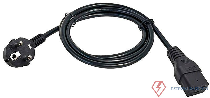 Кабель электропитания PDU 3х1.5 2М C19-Schuko ITK PC-C19D-2M