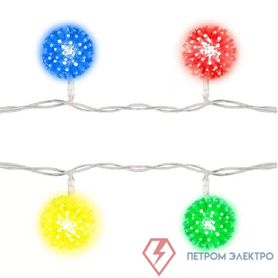 Гирлянда светодиодная «Шарики» ULD-S0280-020/DTA RGB IP20 BALLS с контроллером 20led 2.8м прозр. UNIEL 07921