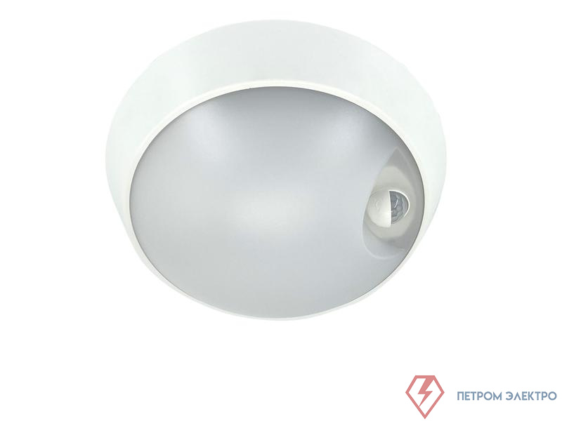 Светильник светодиодный WP 15 C 12W OP 840 D220 WH MDM 220х80мм 12Вт 4000К IP54 ЖКХ круглый пылевлагозащ. с датчиком движ. бел. Русский Свет 15071523453