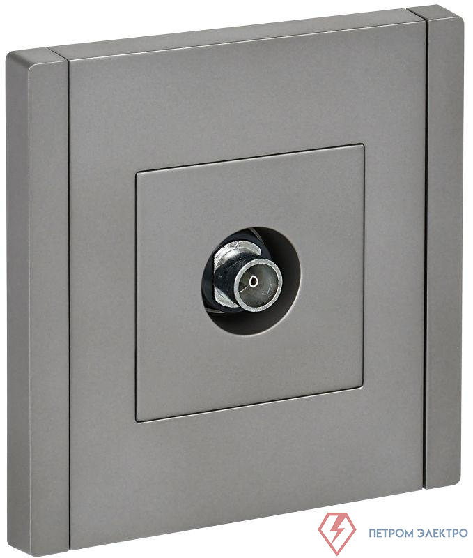Розетка TV оконечная FORTE&PIANO FP528 сталь IEK FP-A10-O-K46