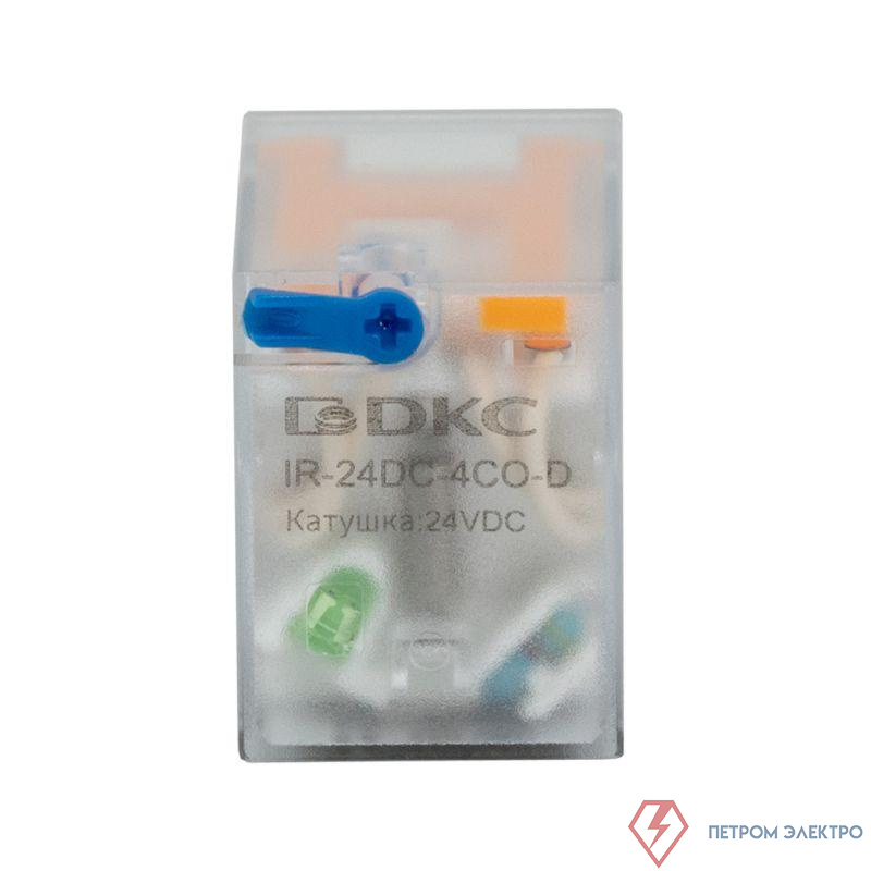 Реле одиночное 24В DC до 6А 4 прекидн. контакта DKC IR-24DC-4CO-D