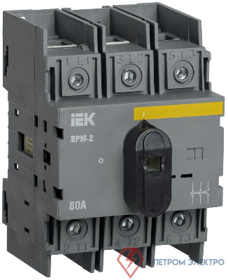 Выключатель-разъединитель модульный 3п 80А ВРМ-2 IEK MVR20-3-080