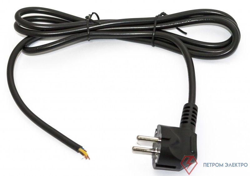 Кабель PWC-SHM-OE-1.8-BK с вилкой Schuko (open end) длиной 1.8м (3х0.75кв.мм) черн. Hyperline 229244