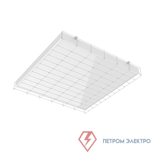 Светильник светодиодный S070 2.0 30Вт 4000К CRI90 IP40 3100лм 603х620х70 для образовательных учреждений спортивный накладной аварийный автономный постоянного действия рассеив. опал с защитной сеткой VARTON V1-E0-00024-01OPA-4003040