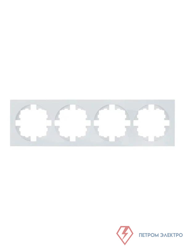 Рамка 4-м OSEN горизонт. квадрат бел. LEZARD 743-0200-149