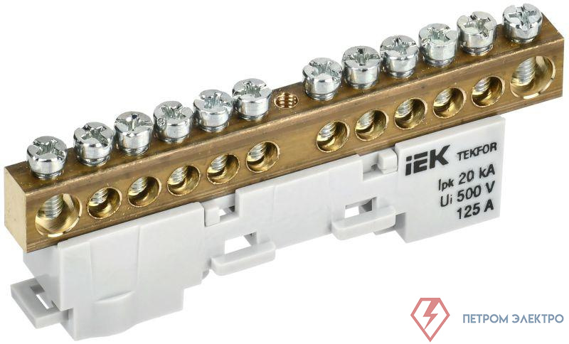 Шина нулевая N неизол. на универс. держ. 8х12-12-С TEKFOR IEK TF-NN20-12-DL-K07