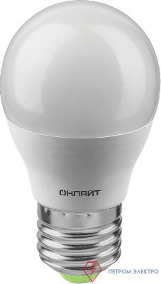 Лампа светодиодная 90 065 OLL-G45-12-230-6.5K-E27-FR ОНЛАЙТ 90065