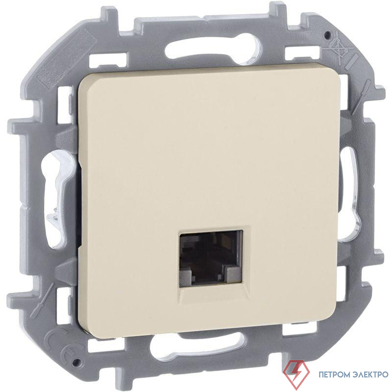 Розетка компьютерная Inspiria RJ45 кат.6 UTP механизм сл. кость Leg 673831