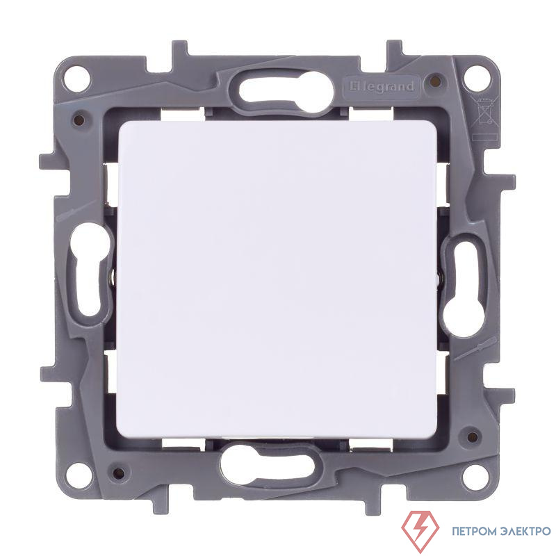 Переключатель перекрестный 1-кл. Etika 10АХ 250В винт. зажимы бел. Leg 672249
