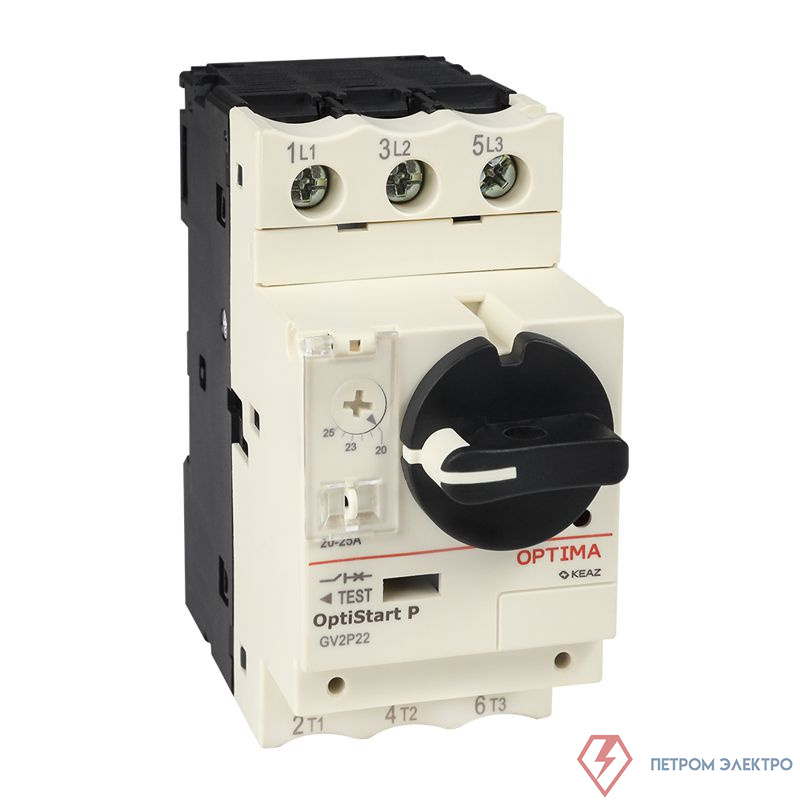 Выключатель автоматический OptiStart P GV2P07 с уставкой расцепителя 1.6-2.5А КЭАЗ 372905