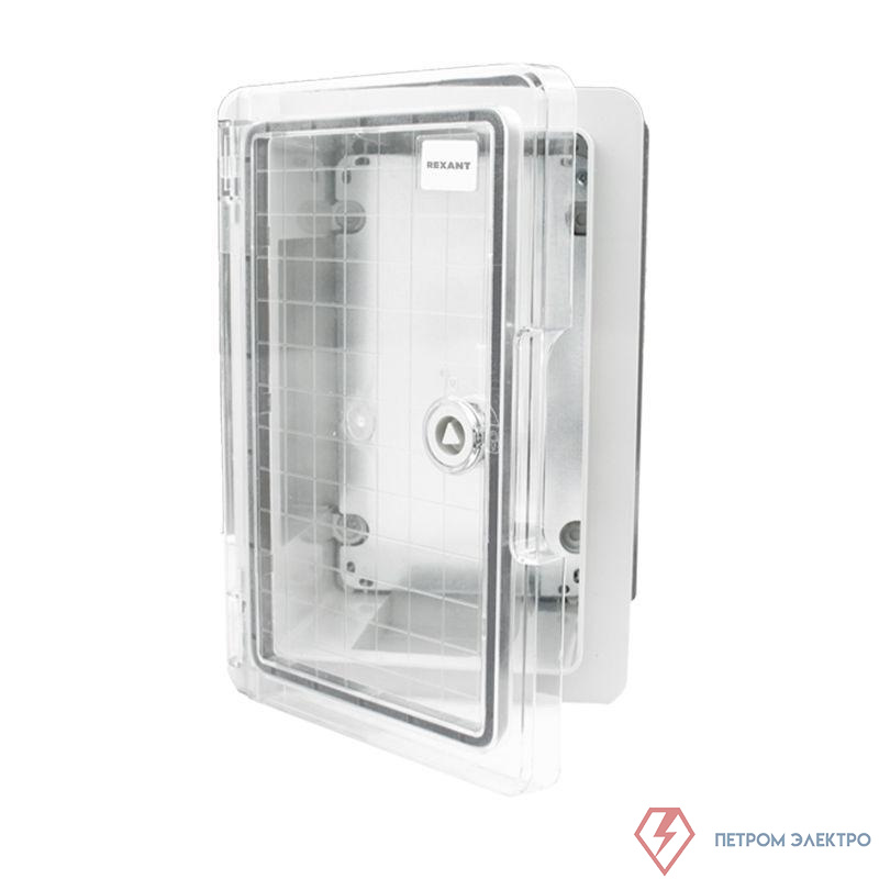 Корпус ЩМПп 300х200х130 УХЛ1 IP65 с прозр. дверцей и монтажн. панелью ABS пластик. Rexant 11-0410