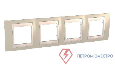 Рамка 4-м Unica Хамелеон песч./беж. SchE MGU6.008.567