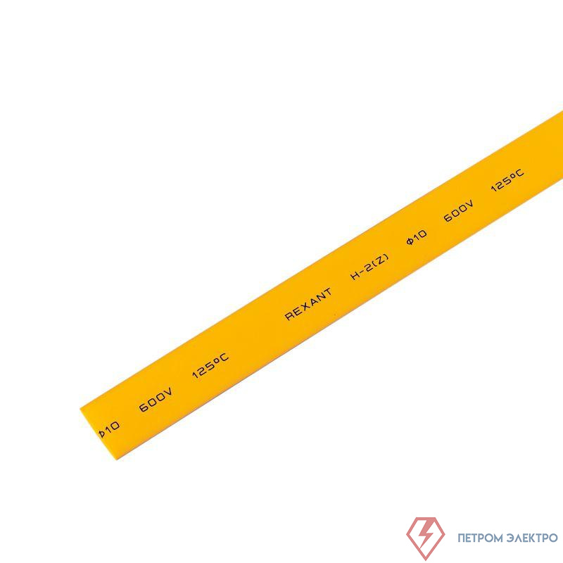 Трубка термоусадочная ТУТ нг 10.0/5.0 желт. 1м REXANT 21-0002