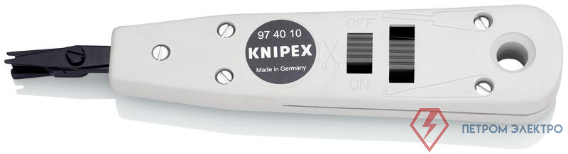 Инструмент для укладки кабелей LSA-Plus и их аналогов для кабелей типа UTP и STP 0.4-0.8мм L-175мм Knipex KN-974010