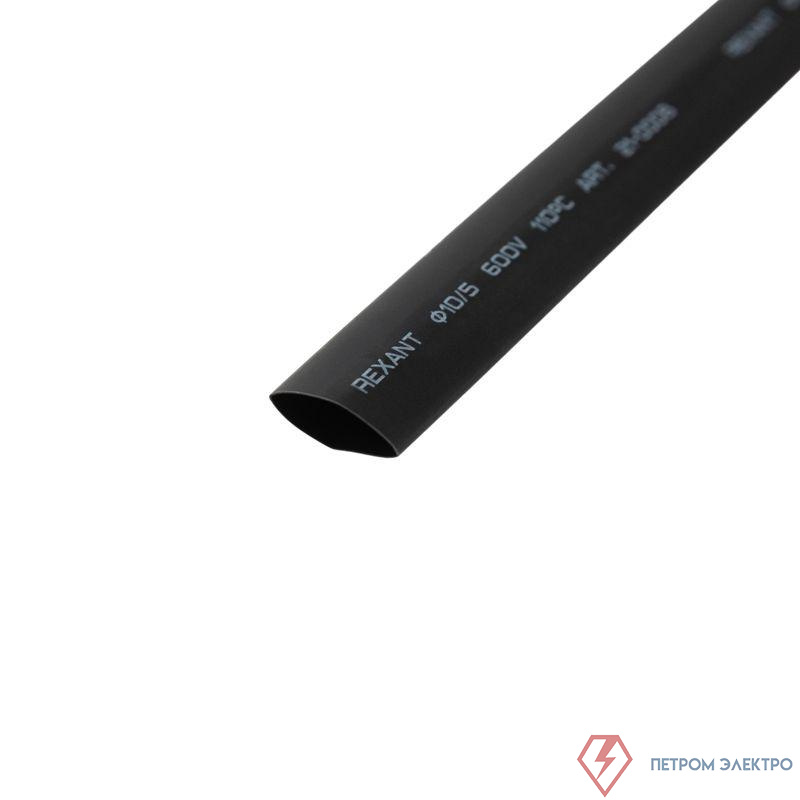 Трубка термоусадочная ТУТ нг 10.0/5.0 черн. 1м Rexant 21-0008