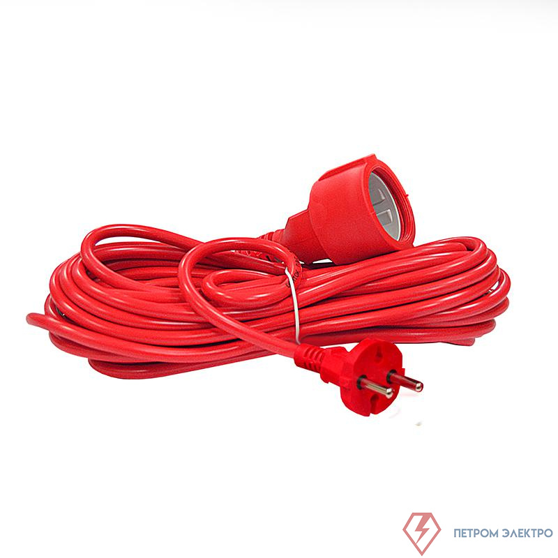 Удлинитель-шнур 1х10м без заземл. 10А IP20 2.2кВт ПВС 2х1 DOMTOK 2488