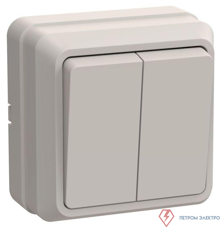 Выключатель 2-кл. ОП Октава 10А IP20 ВС20-2-0-ОКм крем. GENERICA EVO20-K33-10-DC