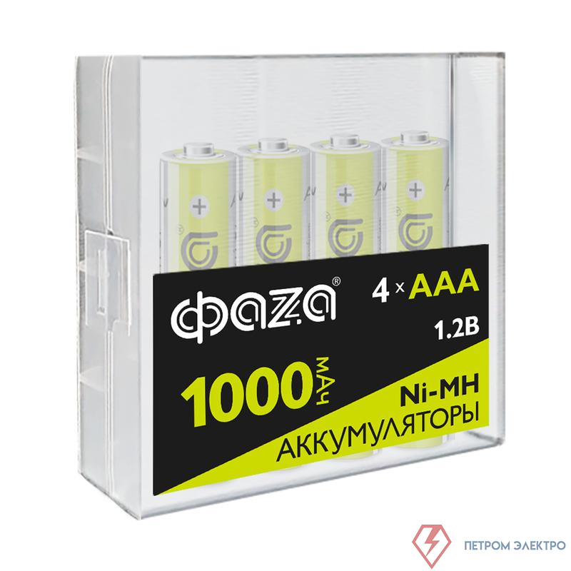 Аккумулятор AAA/HR03 Ni-MH 1.2В 1000мА.ч Box-4 (уп.4шт) ФАZА 5059757