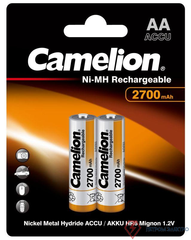 Аккумулятор AA/R6 2700мА.ч NI-MN BP-2 металлик (блист.2шт) Camelion 7371