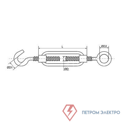 Талреп крюк-кольцо DIN 1480 М10 Rexant 09-5640