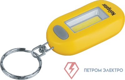 Фонарь 14 084 NPT-KC05-2CR2032 брелок. пласт. 1СOB LED(1Вт) 3 реж. желт. Navigator 14084