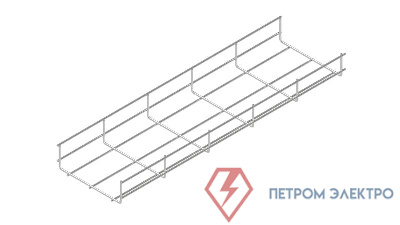 Лоток проволочный 600х60 L3000 сталь 4мм PL60-600-3000 оцинк. КМ LO0998