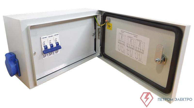 Ящик с понижающим трансформатором ЯТП 0.25 230/12 (3 авт. выкл.) IP54 TOKOV ELECTRIC TKE-TT13-12-250-54