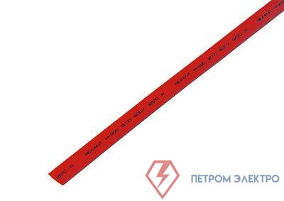 Трубка термоусадочная ТУТ нг 7.0/3.5 красн. 1м Rexant 20-7004